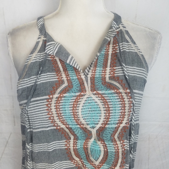 Thml embroidered sleeveless tie tassel front size medium - Picture 5 of 9